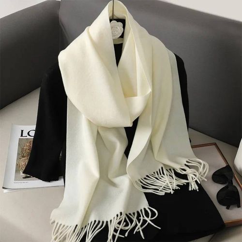 62 Couleurs Solide Femmes Hiver Écharpe Chaud Épaissir Cachemire Châle En Plein Air Mode Luxe Glands Pashmina Dame Wrap Coupe-Vent Foulards-33x180cm-Dfp001-29