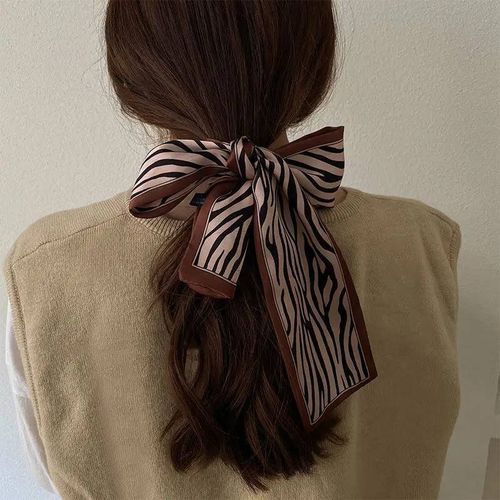 Foulard En Soie Série Couleur Chair Kaki De Haute Qualité,Bandeau Pour Cheveux,Ruban Noué,Long N?ud,Ruban En Satin Vintage,Accessoires Pour Cheveux--95