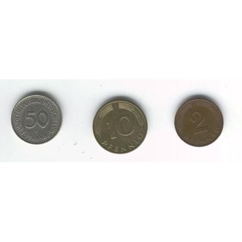 3 Pièces Allemandes Différentes Des Années 70