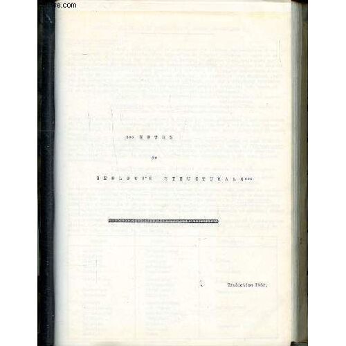 Notes De Géologie Structurale