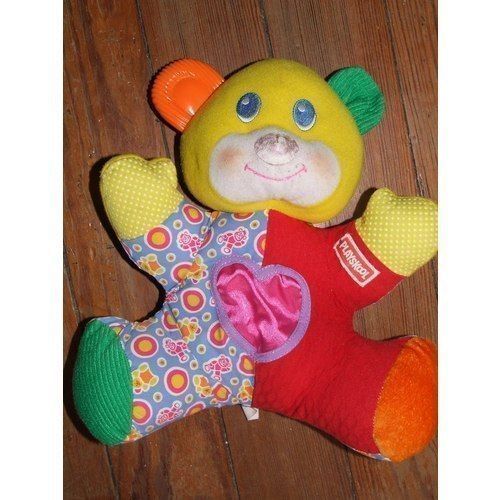 Ours Doudou Playskool Peluche Jaune Rouge Bleu Rose Vert Orange 32 Cm