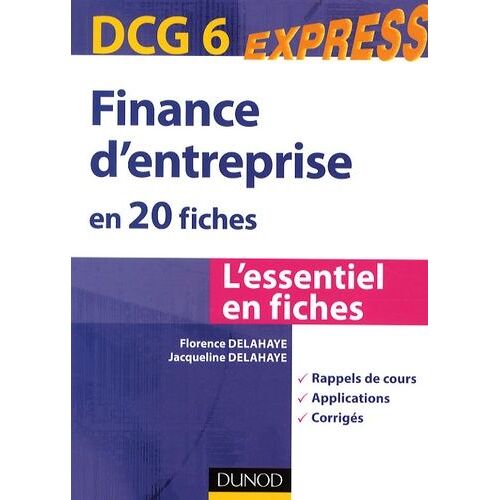 Finance D'entreprise En 20 Fiches Dcg 6