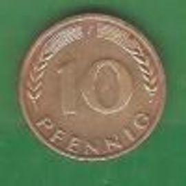 Allemagne (R F A ) = Pièce De 10 Pfennig De 1981  Lettre F, En Bronze Alu.
