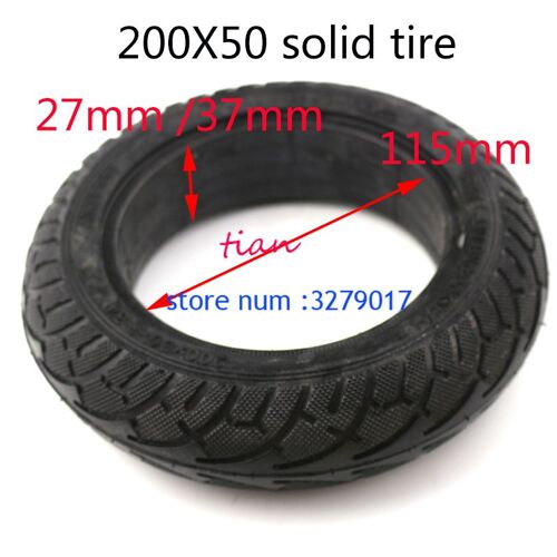 Pneu De 8 Pouces Pour Scooter Électrique, 200x50, 27mm/37mm, Pour Véhicule Électrique, Roues En Alliage D'aluminium, Pneus Solides