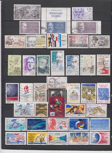 France 124 Lots De Timbres Obliteres De 1984 À 2010