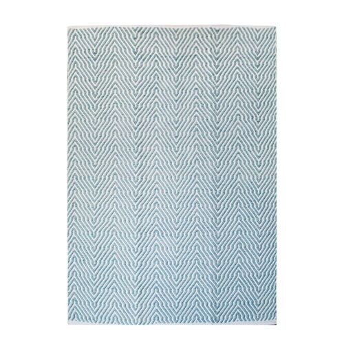 Tapis Coton Design Glaze 120x170 Cm Bleu Turquoise - Novatrend