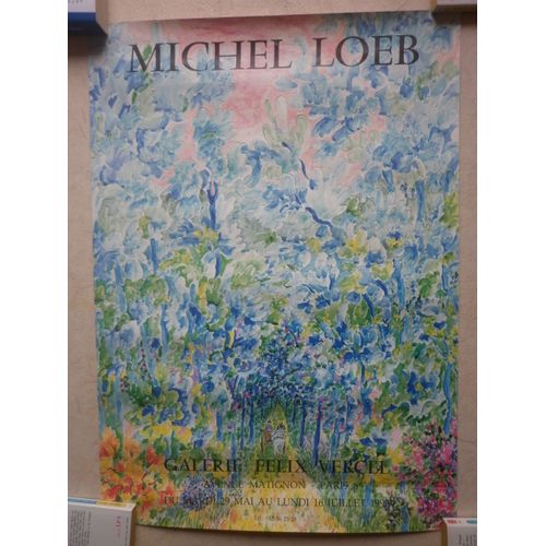 Affiche De Michel Loeb. Galerie Felix Vercel 1990.