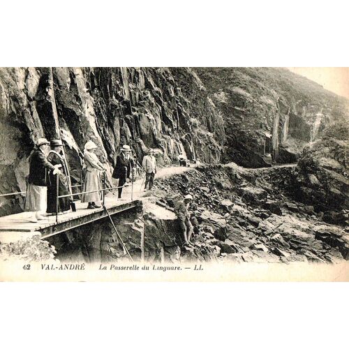 Carte Postale Ancienne, Côtes D'armor ( 22 ), Val André, La Passerelle Du Linguare