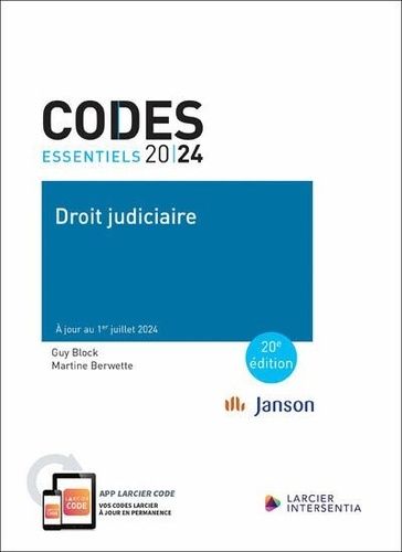 Code De Droit Judiciaire - Edition 2024