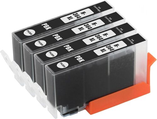 4 Cartouches d'encre Photo Noire pour remplacer HP 364PBk (xL Capacité) Compatible/Non-OEM pour HP Photosmart Imprimantes