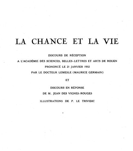 "La Chance Et La Vie"