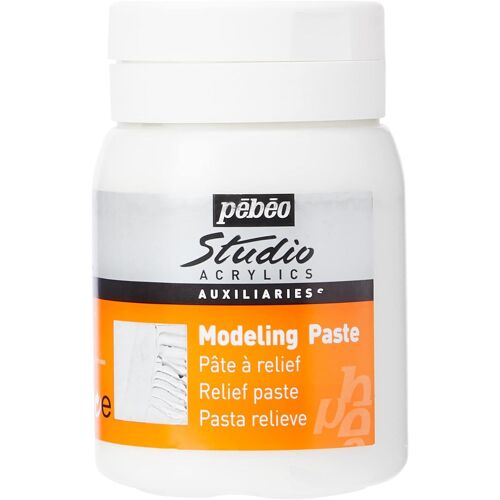 JEXNOVASHOP-Pébéo ¿ Modeling Paste Studio Acrylics Haute Densité ¿ Modeling Paste Pébéo Acrylique ¿ Pâte Pour Reliefs et Empâtements ¿ Auxiliaire Acrylique Blanc 500 ml