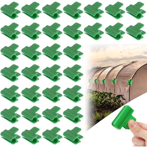 35pcs Serre Film Pinces,Clip De Film De Serre,Couverture Rangée Film Serre,Clip Cerceau Tunnel De Filet En Plastique,Diamètre De 11 Mm