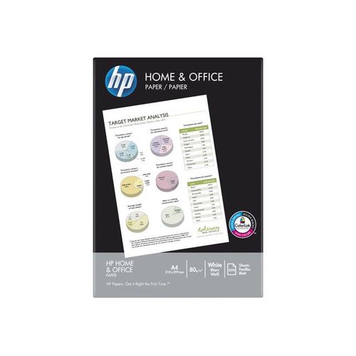 HP Home & Office Paper - Papier ordinaire - A4 (210 x 297 mm) - 80 g/m² - 500 unités - pour LaserJet Pro M102, M26; Officejet 6000 E609, 7500; PageWide MFP 377; PageWide Pro 452