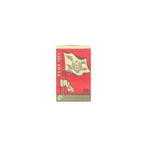 Etiquettes De Boîtes D´Allumettes Hongrie 1960 (Rouge) : Drapeau / Jeux Olympiques Rome 1960 / Sport