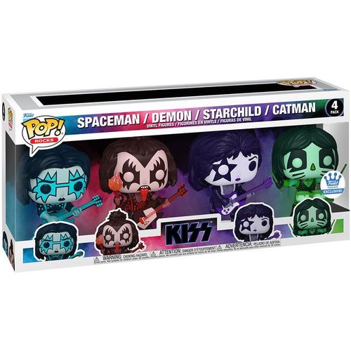 Figurine Funko Pop - Kiss - Spaceman / Demon / Starchild / Catman - Pack (82409)