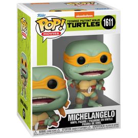 Les Tortues Ninja - Figurine Pop! Michelangelo Avec Saucisse Nunchucks 9 Cm