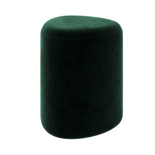 Pouf en velours vert