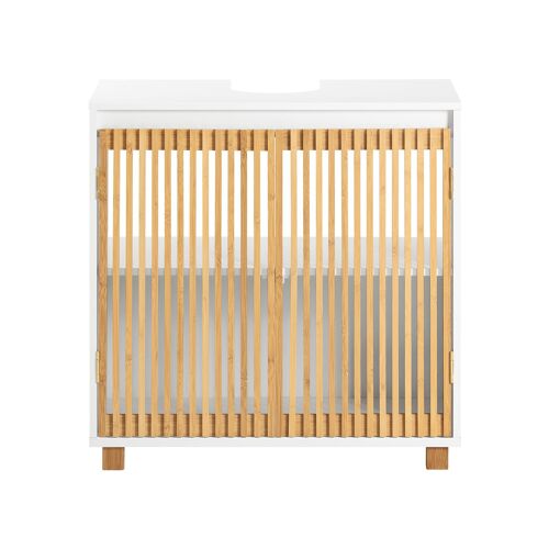 Meuble sous Lavabo effet bois gris