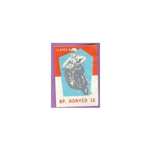 Etiquettes De Boîtes D´Allumettes Hongrie 1949-1964 (Bleu) : Moto Sport