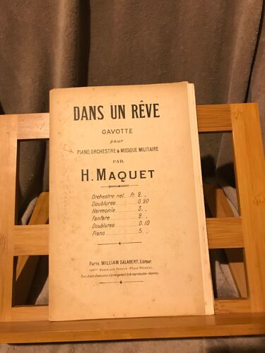 H. Maquet Dans Un Rêve Gavotte Pour Orchestre Conducteur Matériel W. Salabert