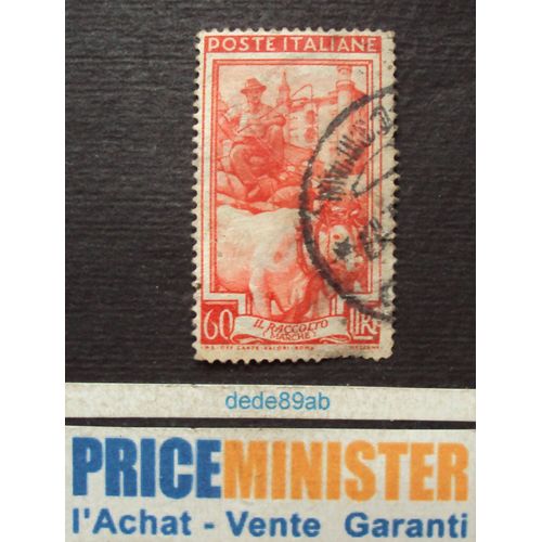 Italie.. 60 L . Série Travail : Il Raccolto (Marché) Oblitéré.