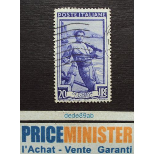 Italie.. 20 L . Série Travail : La Sciabica (Campania) Oblitéré.