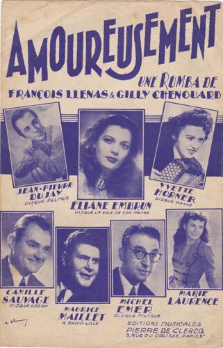 Amoureusement Une Rumba De François Llenas Et Gilly Chenouard  Par Jean Pierre Dujay, Eliane Embrun...