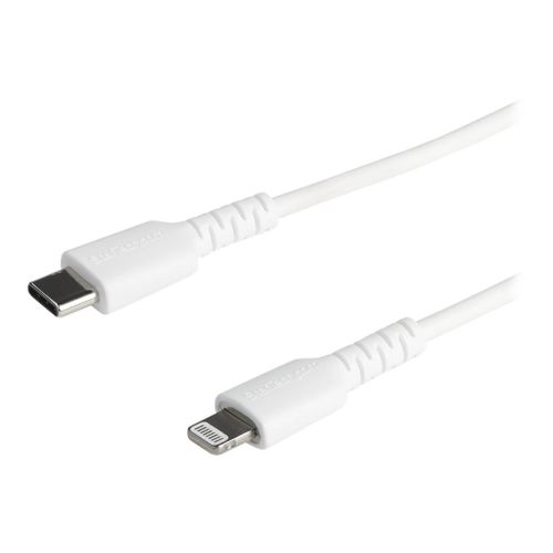 StarTech.com Câble USB-C vers Lightning bLANC Robuste 2 m - Câble de Charge/Synchronistation USB Type C vers Lightning Fibre Aramide - iPad/iPhone 12 Certifié Apple MFi (RUSBCLTMM2MW) - Câble...