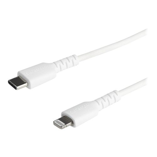 StarTech.com Câble USB-C vers Lightning Blanc Robuste 1 m - Câble de Charge/Synchronistation USB Type C vers Lightning Fibre Aramide - iPad/iPhone 12 Certifié Apple Mfi (RUSBCLTMM1MW) - Câble...