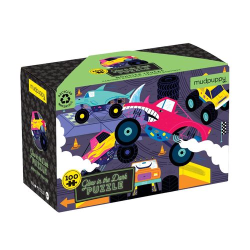 Mudpuppy Glow In Dark Puzzle/Monster Trucks