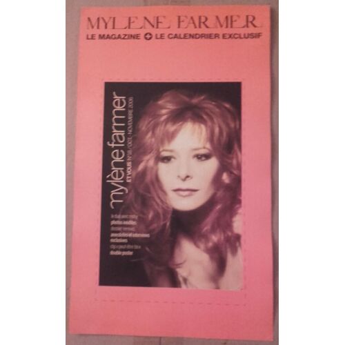 Affichette Cartonnée Recto-Verso (33x20cm) Myléne Farmer Et Vous N°18 (Octobre-Novembre 2006)