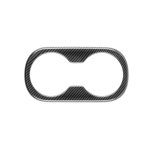 Car Carbon Fiber Style Rear Water Cup Frame Trim Cover Armrest Cup Holder Cover For Prius 60 Series