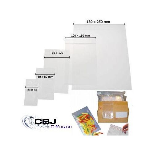 Lot 1000 Sachet Zip 40x60 Mm 4x6 Cm Sac Fermeture Zip