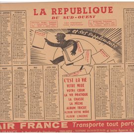 Calendrier 1950 La République Du Sud-Ouest