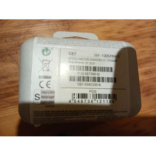 Ecouteurs SONY WF-1000XM4 gris.