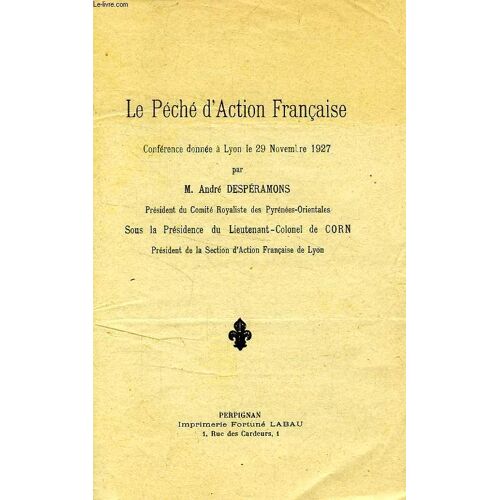 Le Peche D'action Francaise (Confrence)