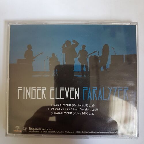 Finger Eleven " Paralyzer " Cd 1 Titre ( 3 Versions) Radio Edit/Album Version/Pulse Mix