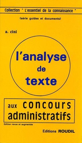 L'analyse De Texte Aux Concours Administratifs