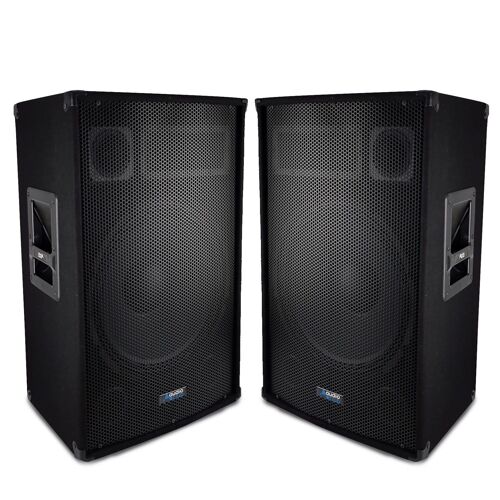 Pack 4 Enceintes Sono 2400W Total Ibiza Sound 3 Voies 4x600w - Câblage - PA DJ MIX Idéal Bar Club Animation Mariage