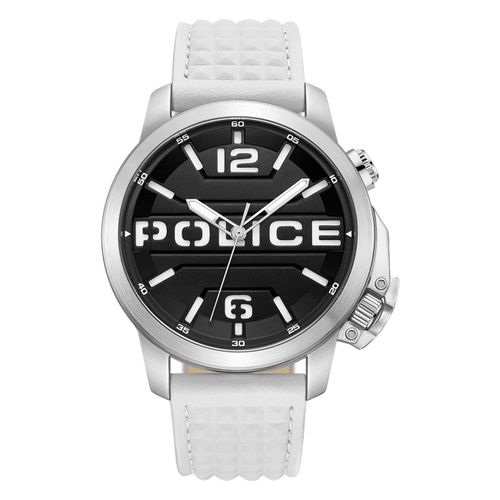 Montre Homme Police Cuir Blanc Police Montre-Bracelet Automatisée Upod0021704