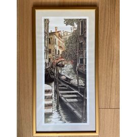 Reproduction D’Une Gravure Aquateinte De Venise 