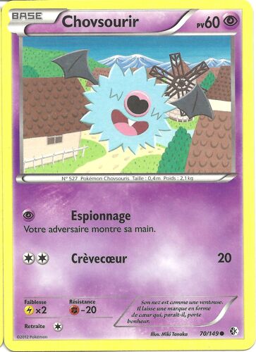 Carte Pokemon Chovsourir 60pv - Frontières Franchies 70/149