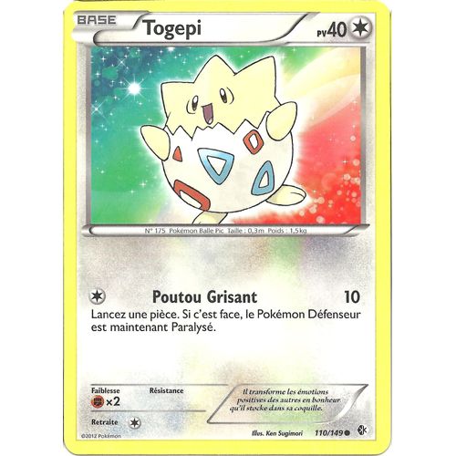 Carte Pokemon Togepi 40pv - Frontières Franchies 110/149
