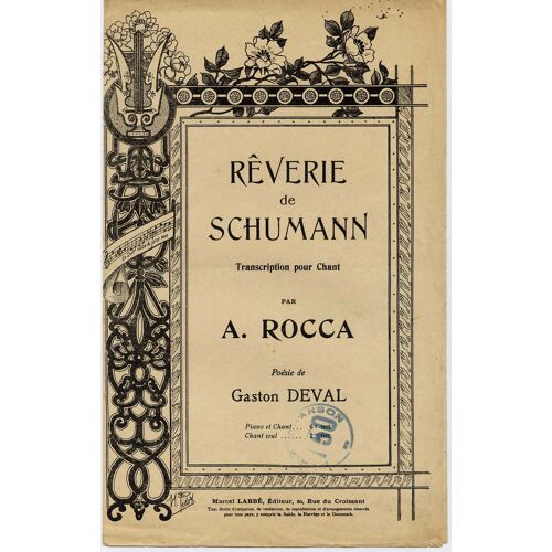 Reverie De Schumann - Poesie De Gaston Deval