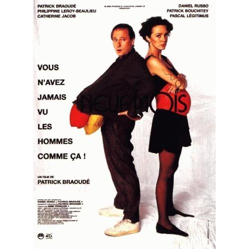 Neuf Mois - Patrick Braoudé - Catherine Jacob - 40x56cm - Affiche Cinéma Originale - Envoi Plié