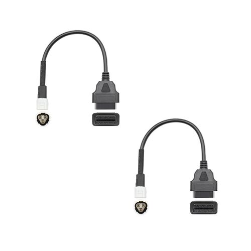 2 Pcs Obd Câble De Moto Pour 3 Pin Plug Cable Diagnostic Cable 3pin To Obd2 16 Pin Adapter