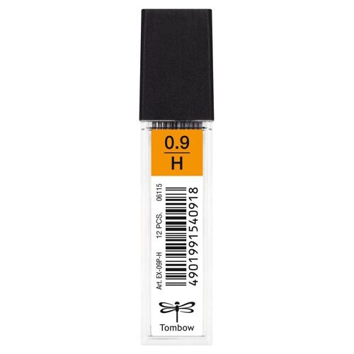 Tombow Etui De 12 Mine Pour Porte-Mine Pointe Calibrée 0,9 Mm Dureté H