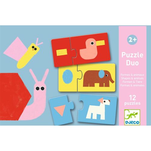 Puzzle duo Animaux et formes