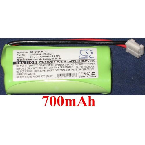 Batterie NiMH CS-UT3101CL 700mAh 2.4V pour téléphone fixe